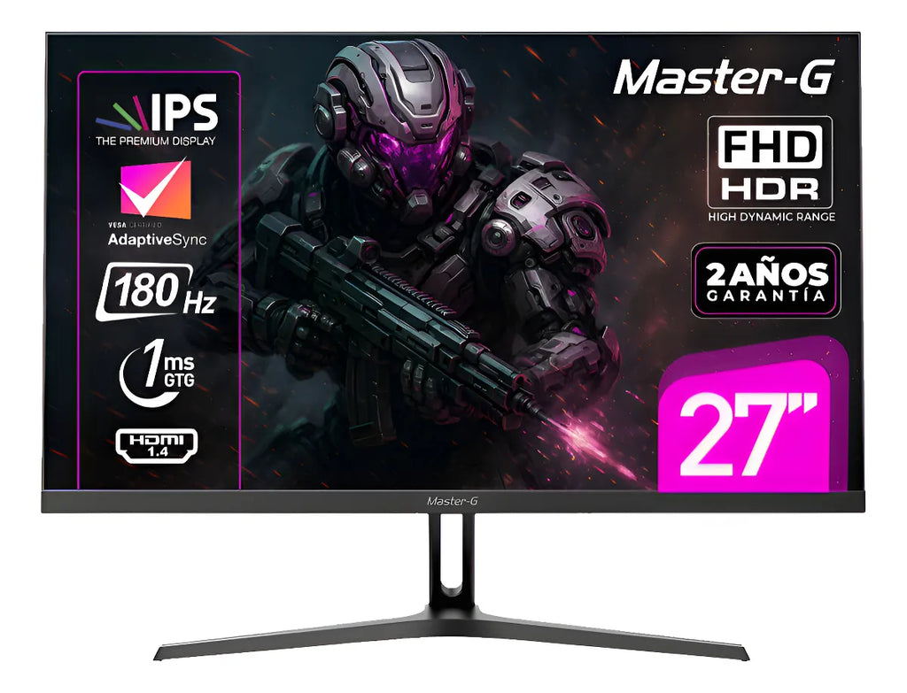 Monitor Gamer 27 Fhd Ips Hdr 180hz 1ms Mgmg2740p Master-g Color Negro